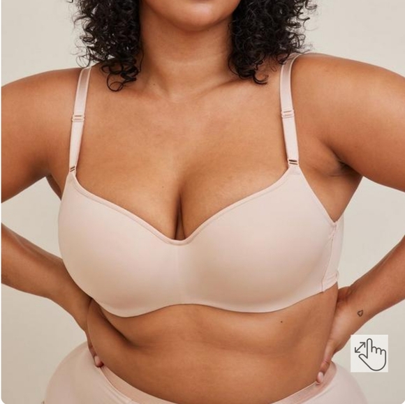 Torrid Curve Beige 360 Basic Smothing Lightly Lined Full Coverage Balconette 50B - Picture 2 of 12
